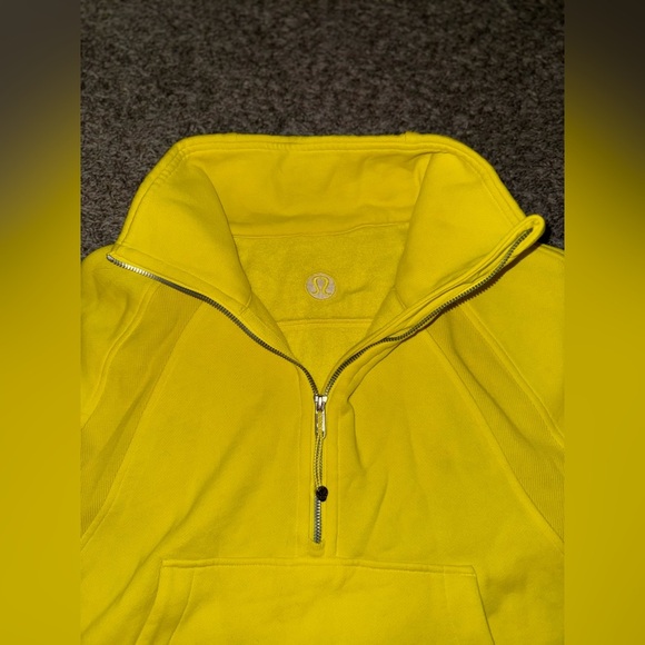 Women’s Lululemon Scuba Funnel Half-Zip Sonic Yellow Size Size M/L - Picture 11 of 16